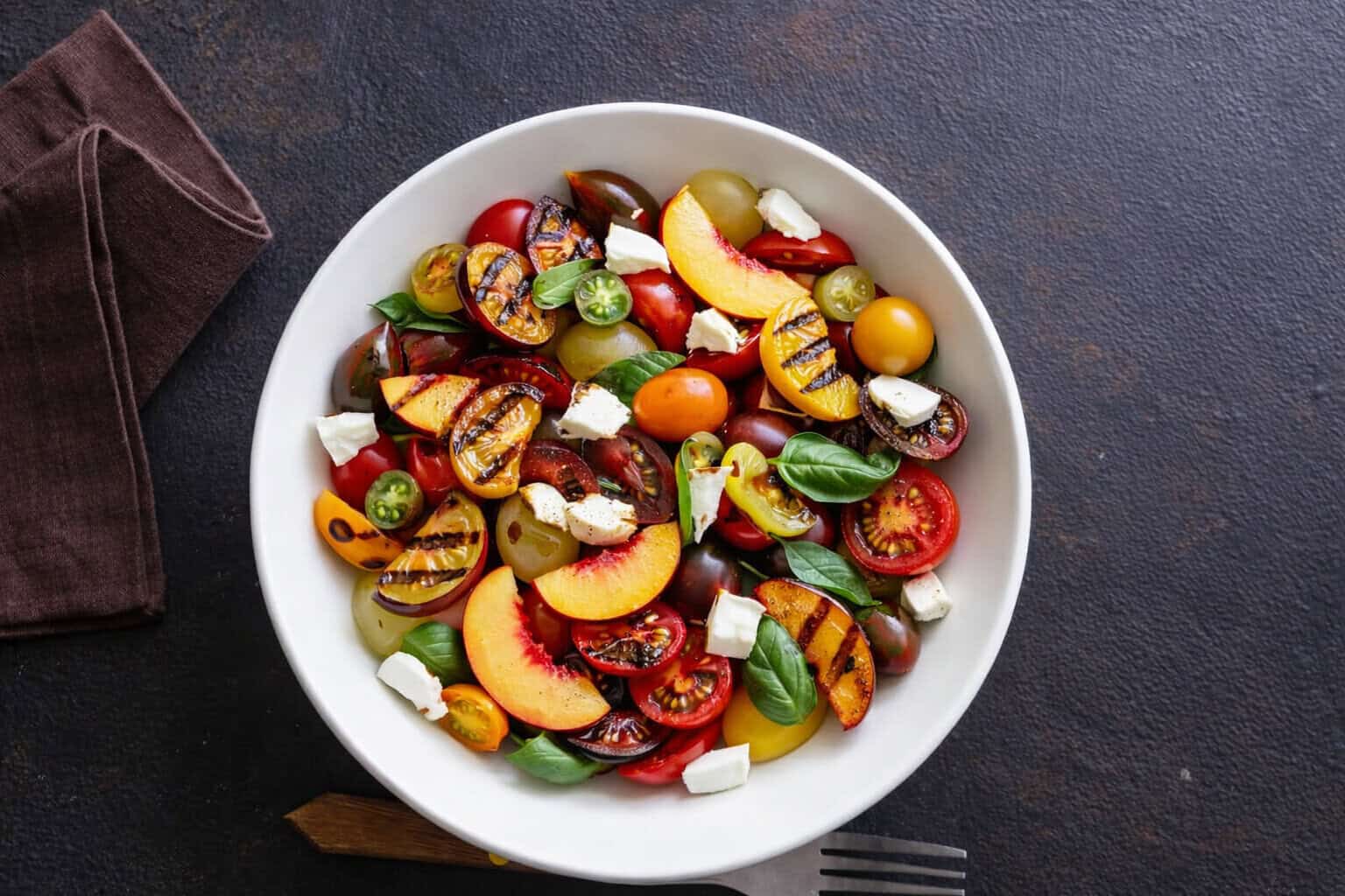 Grilled stone fruit salad