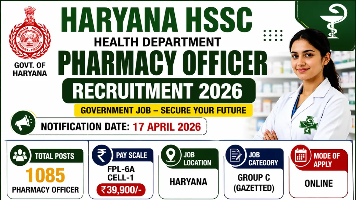 Haryana HSSC Pharmacy Officer Recruitment 2026.webp