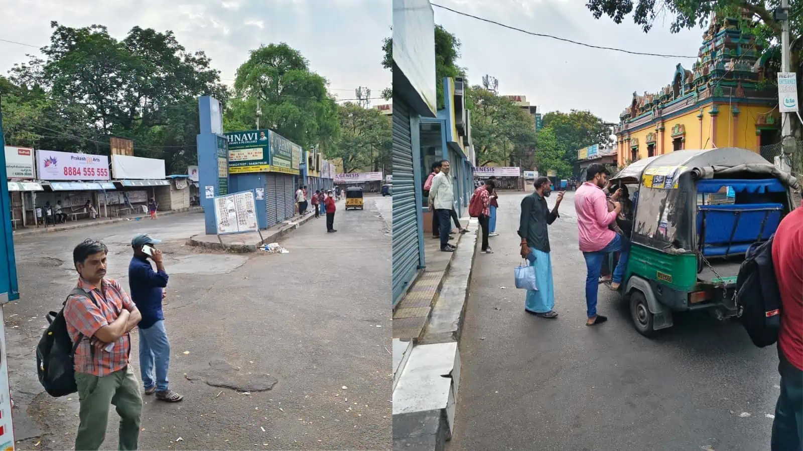 Koti bus stop deserted as TGSRTC workers call for strike 4