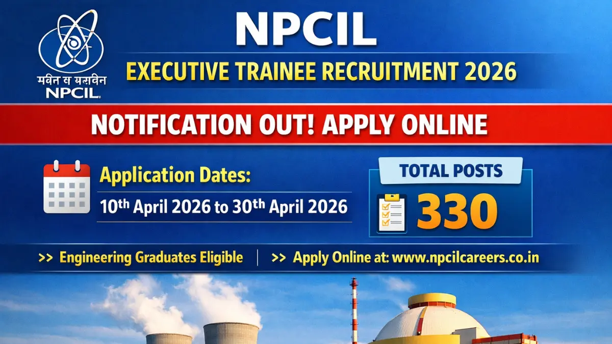 NPCIL Executive Trainee Recruitment 2026.webp