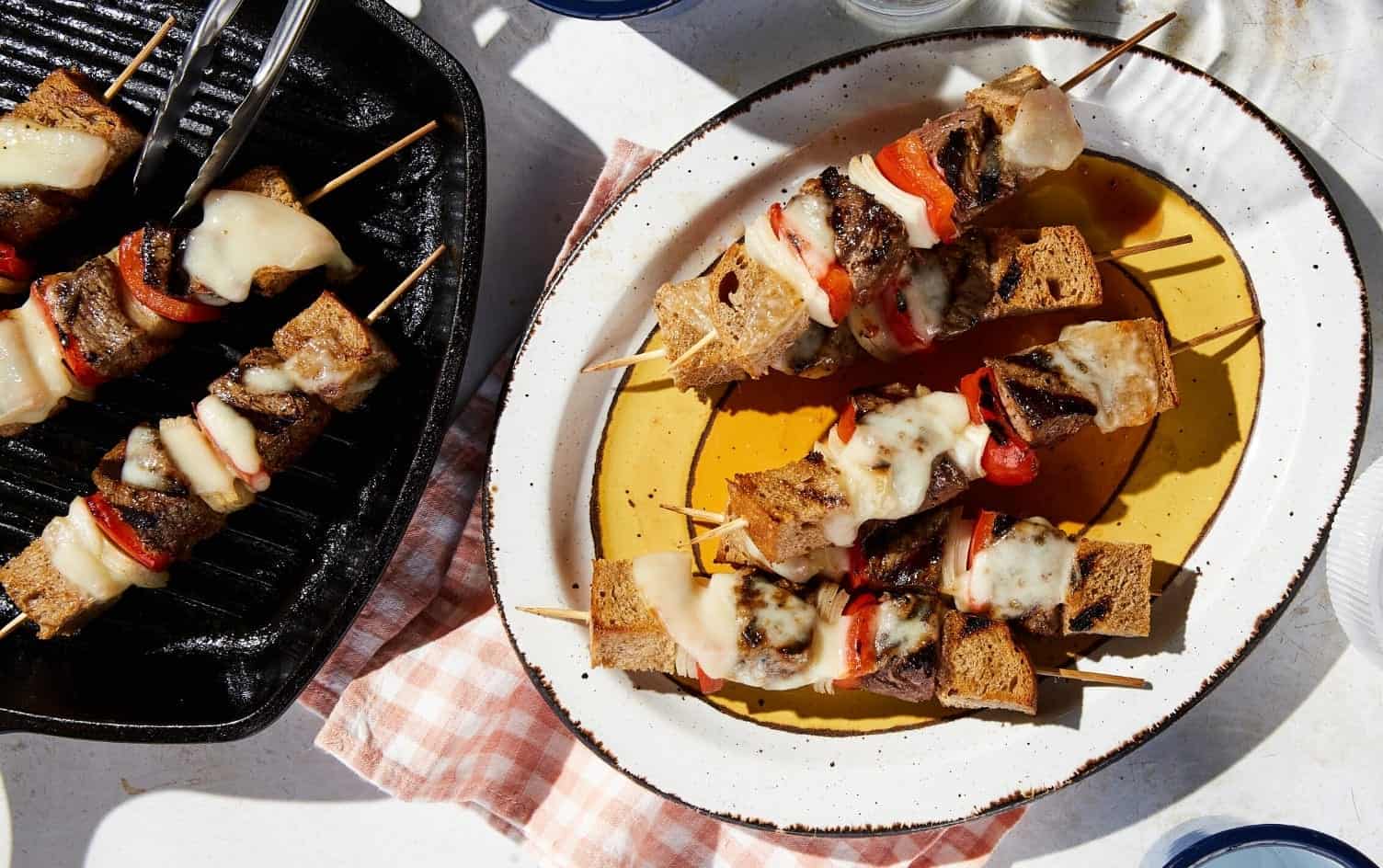 Philly Cheesesteak Skewers
