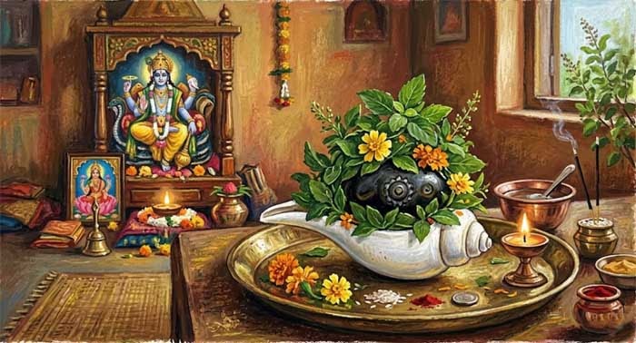 Shaligram20Conch20Tulsi