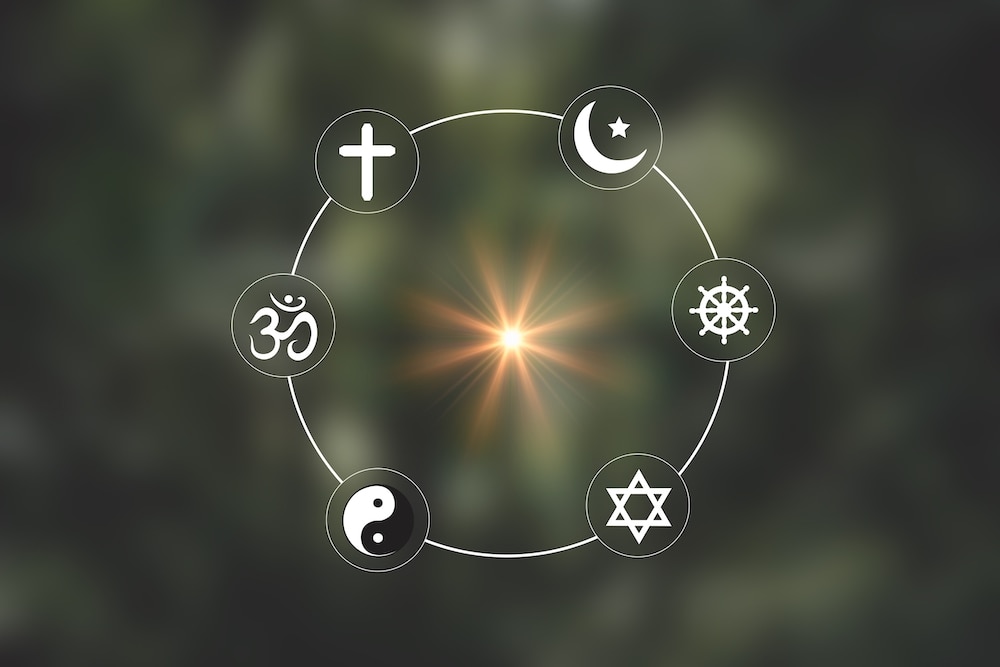 World Faiths symbols small shutterstock 2209958889