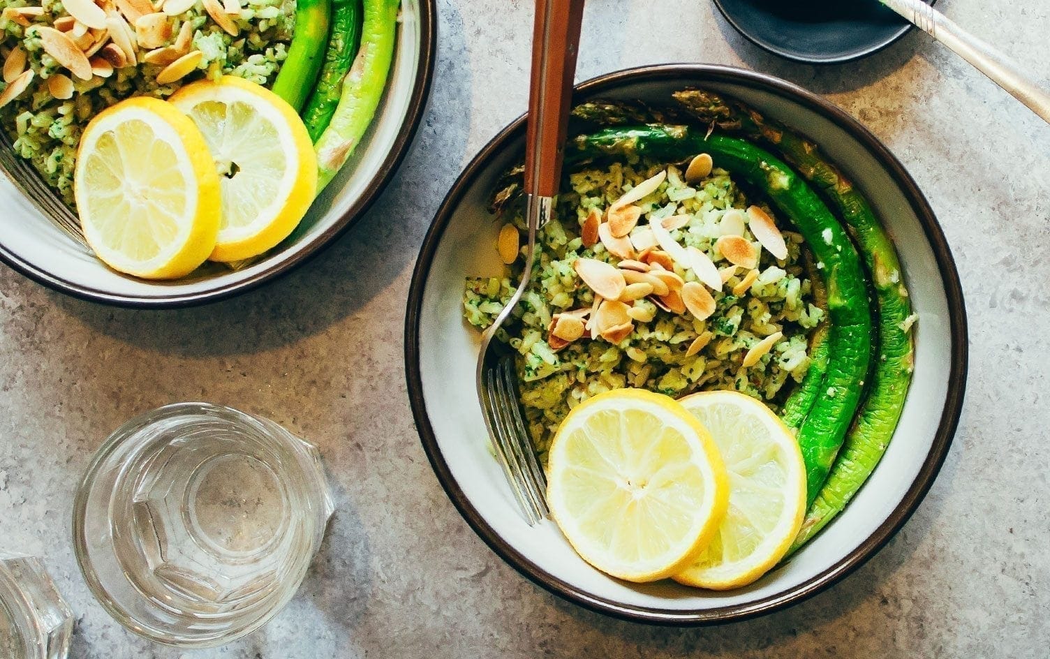 asparagus rice bowl