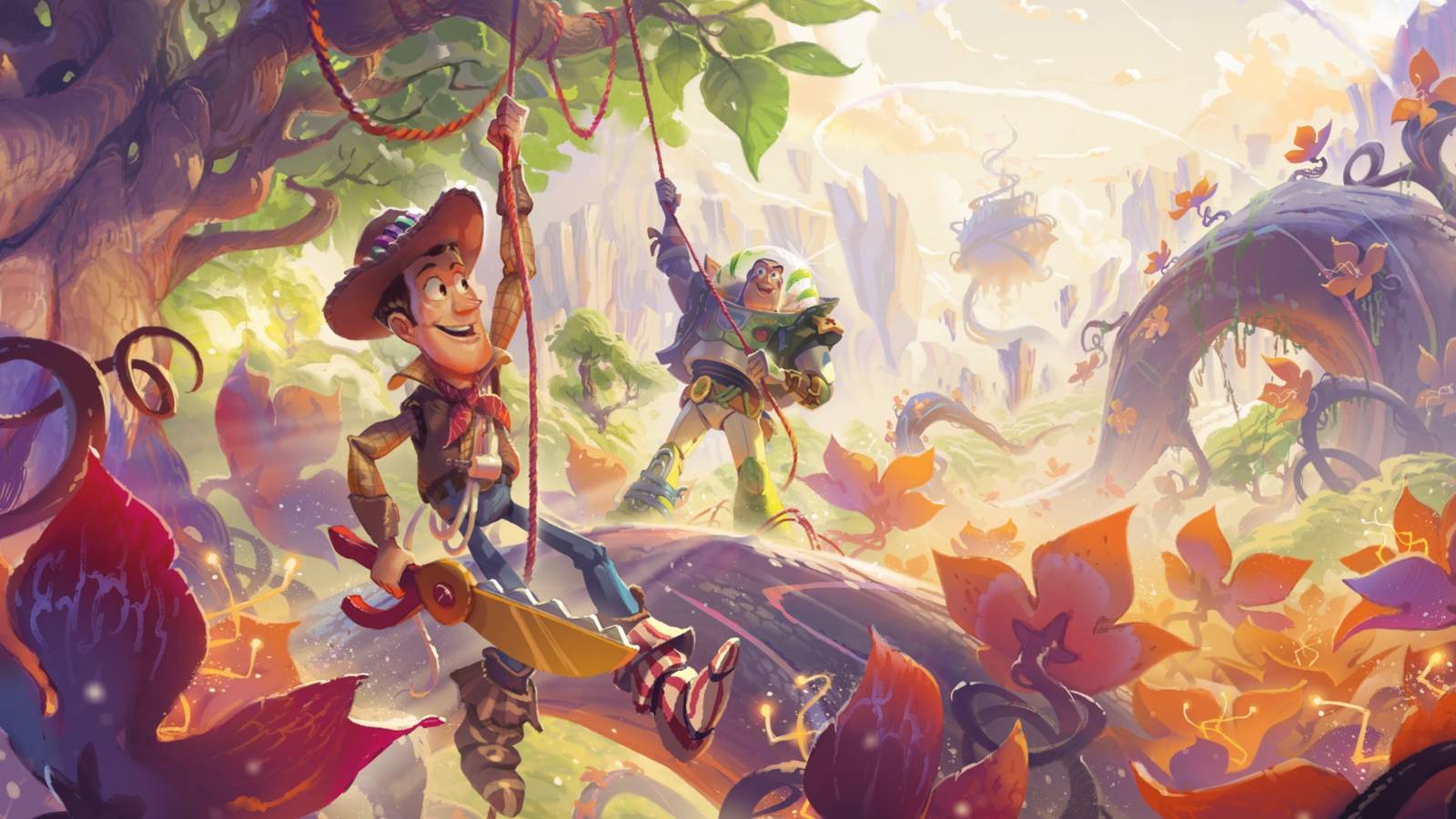 disney lorcana wilds unknown artwork of woody and buzz