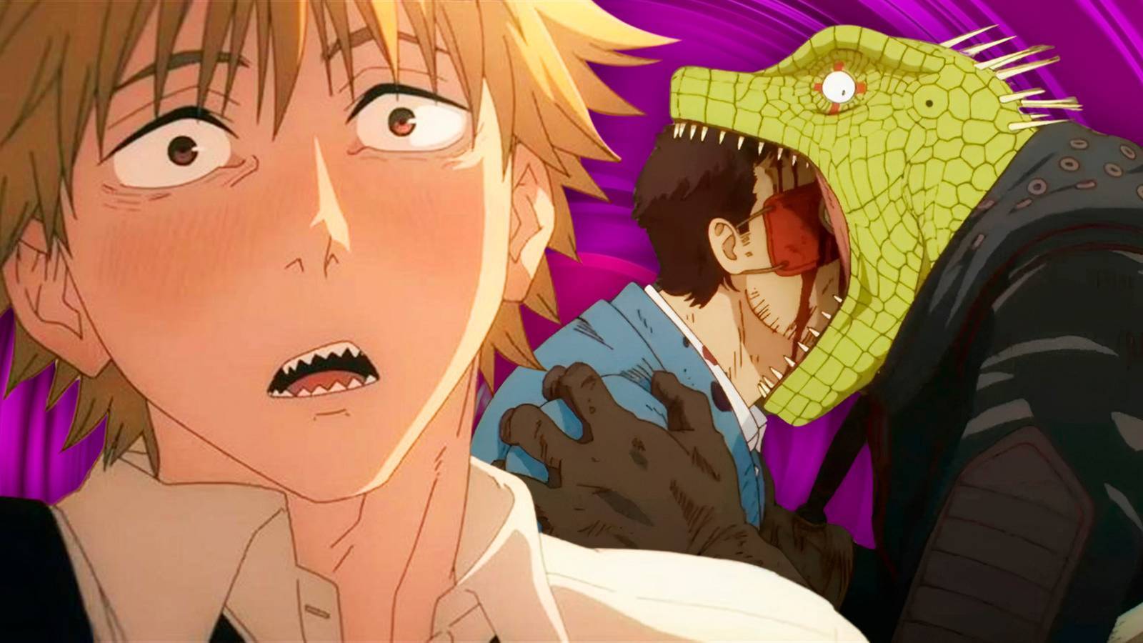 imagery from chainsaw man and dorohedoro