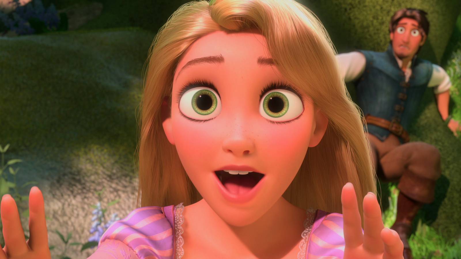 rapunzel excited in tangled