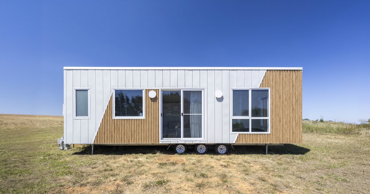 Single-level tiny house by CozyCo offers off-grid living and spacious layout