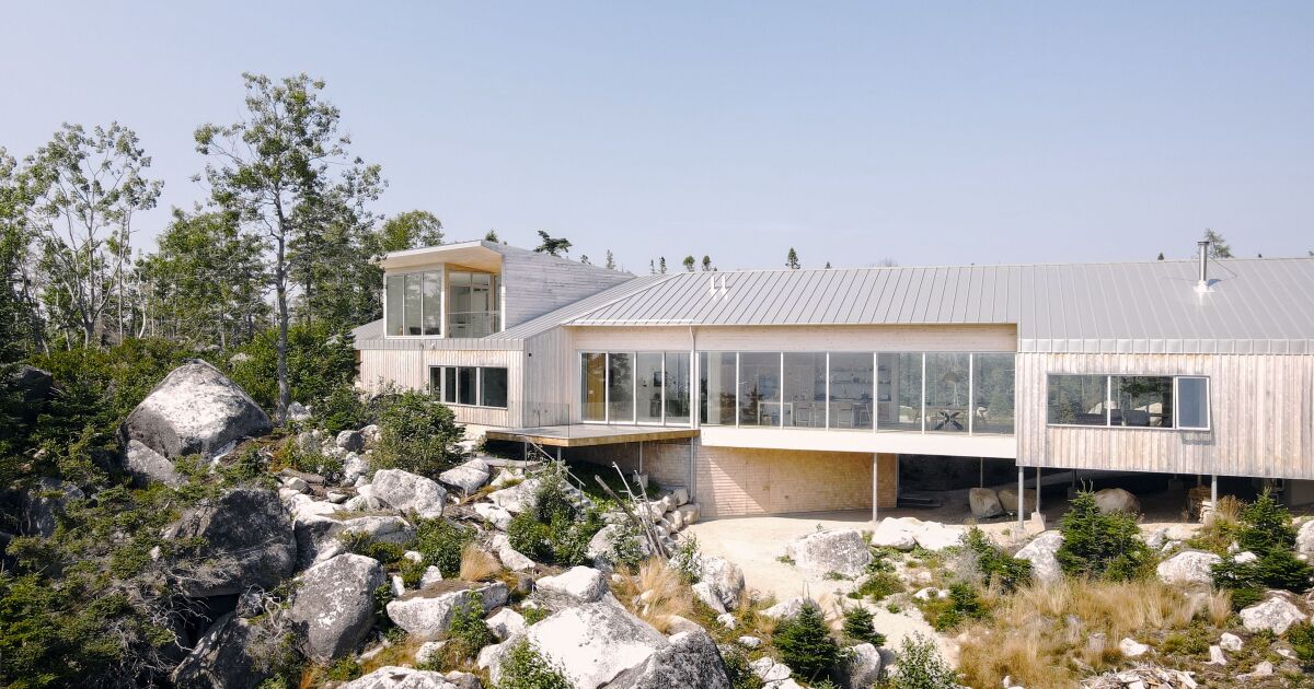 Nova Scotia home floats above valley on steel legs