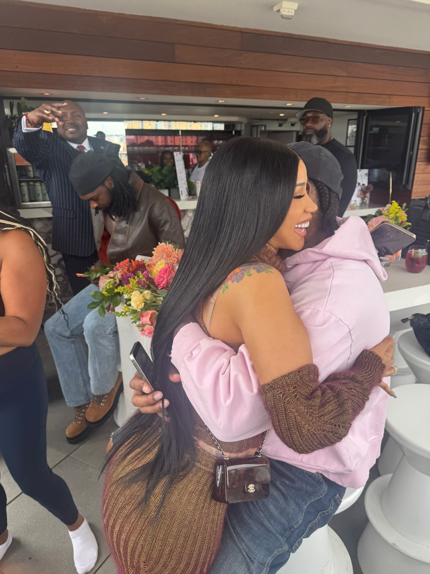 1 Cardi B Wore a Brown Vivienne Westwood Knit Set to the Diggs Deep Foundation Wellness Event with S