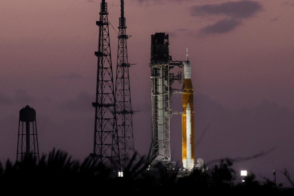 Artemis II on pad