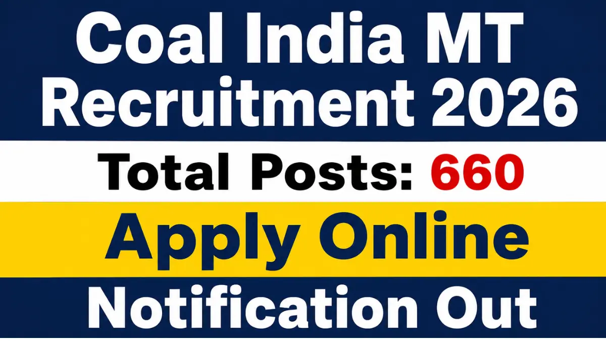 Coal India MT Recruitment 2026.webp