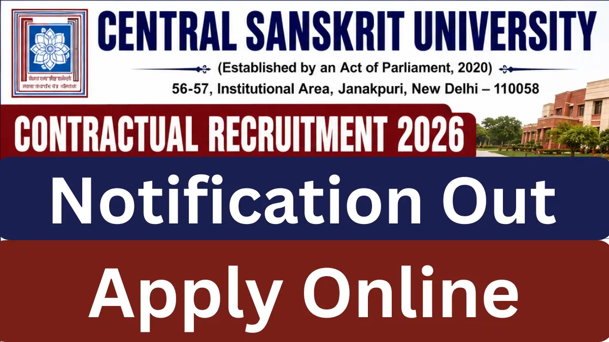 Delhi Central Sanskrit University Contractual Recruitment 2026.webp