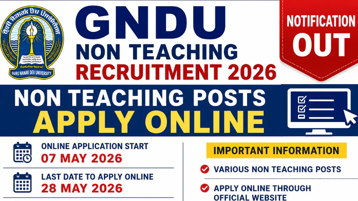 GNDU Non Teaching Recruitment 2026.webp