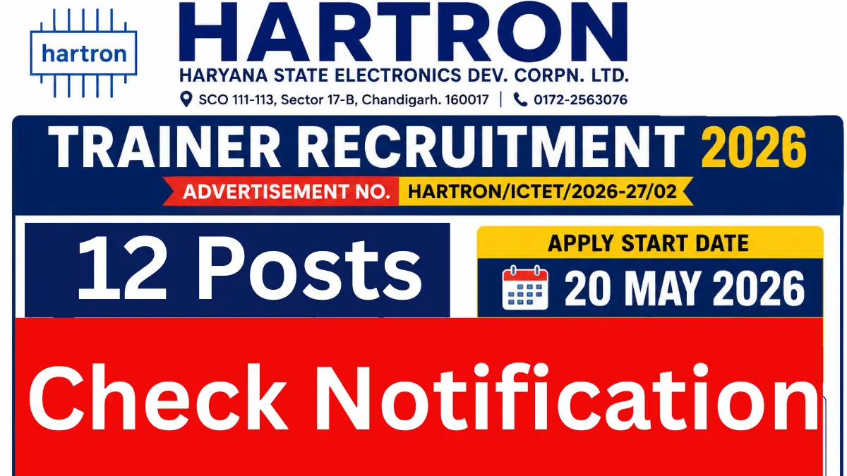 Hartron Trainer Recruitment 2026.webp