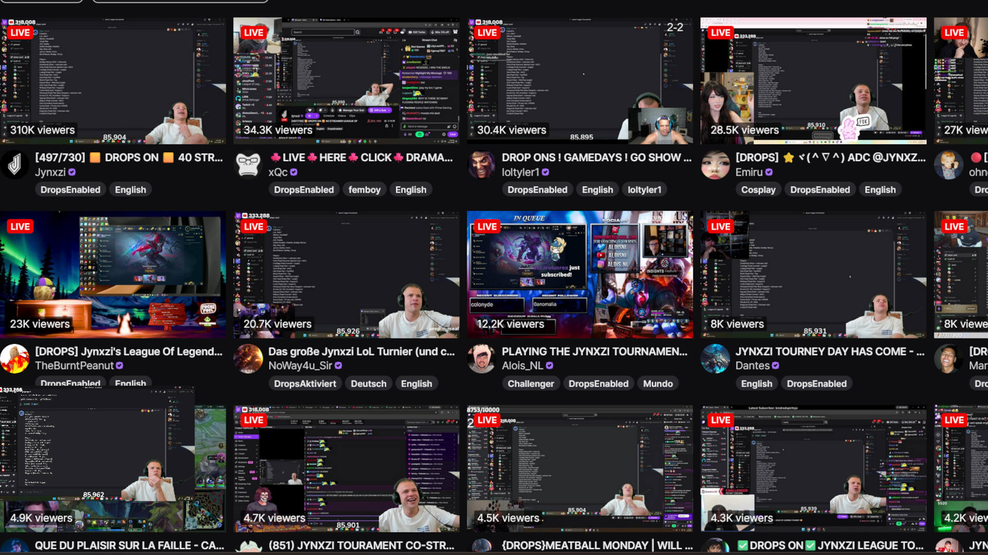 LoL Jynxzi Tournament Stats