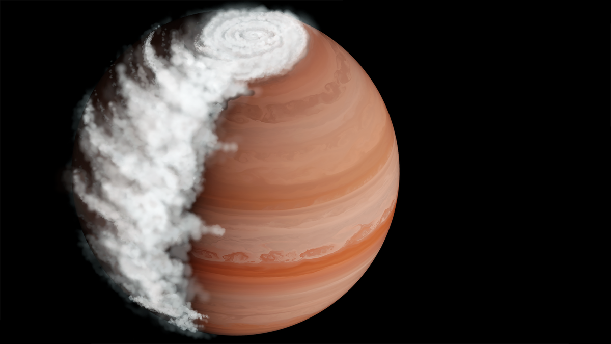 JWST sees partly cloudy skies on a distant, giant exoplanet