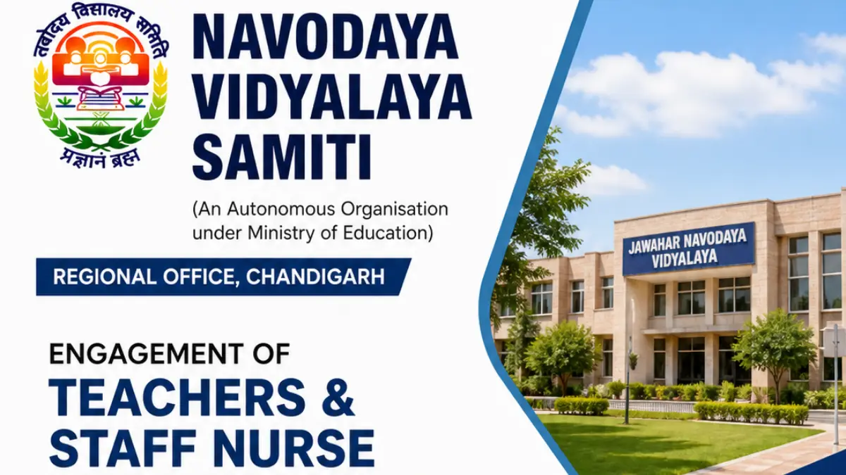 NVS Chandigarh Teaching Non Teaching Recruitment 2026.webp