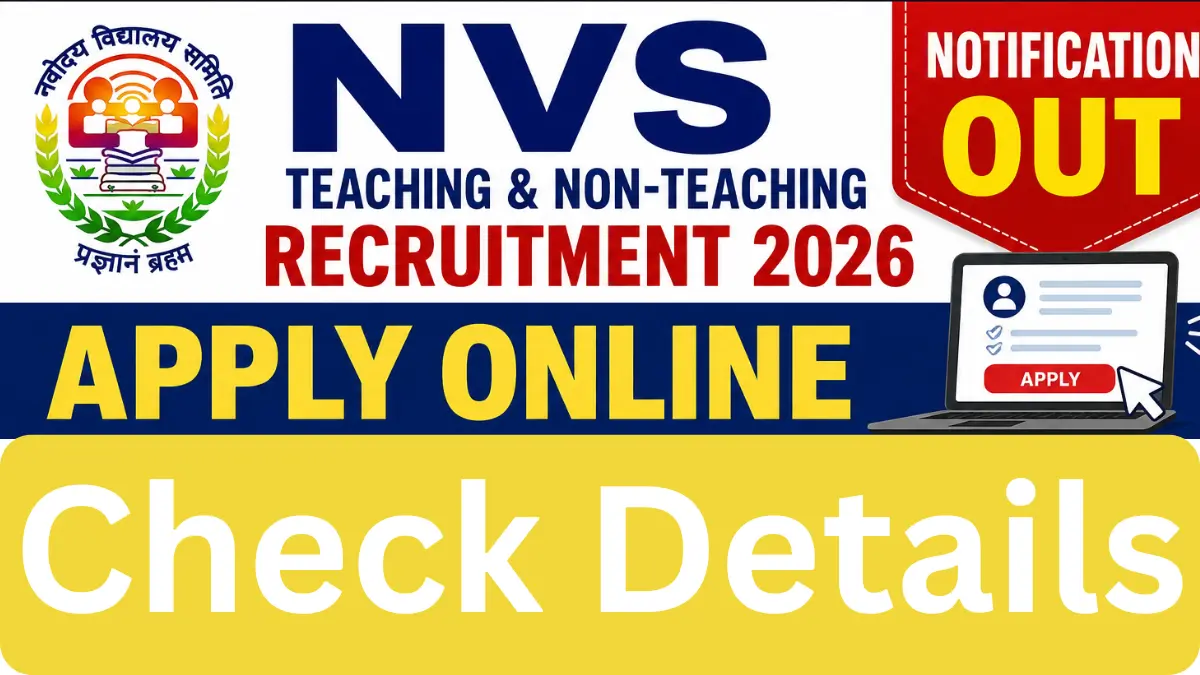 NVS Teaching Non Teaching Recruitment 2026.webp