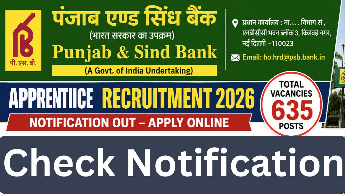 Punjab Sind Bank Apprentice Recruitment 2026.webp