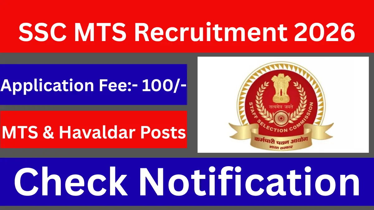 SSC MTS Recruitment 2026: Apply Online For MTS & Havaldar Posts