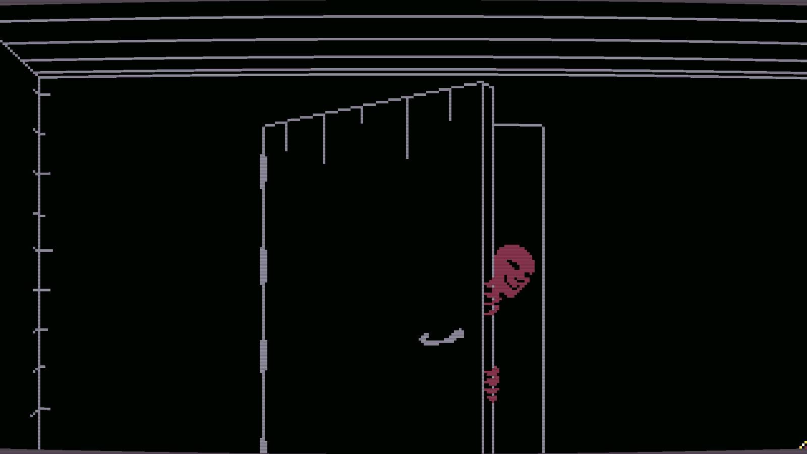 a smiling face popping out from behind a door