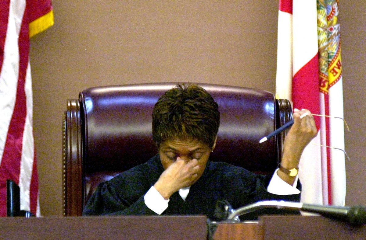 exasperated judge on the bench