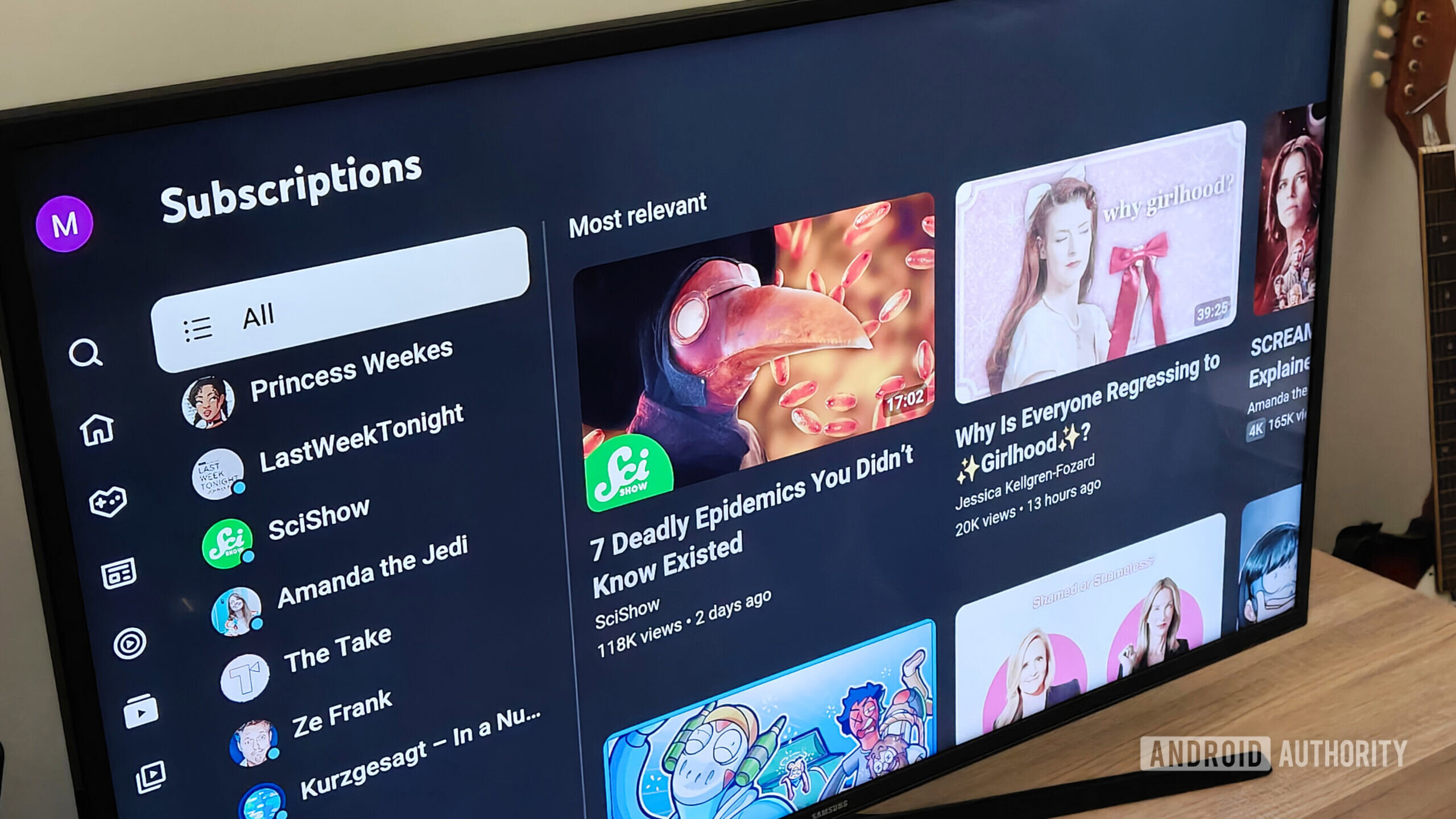the youtube app on a tv scaled