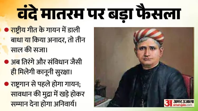 वंदे मातरम के अपमान पर होगी जेल:मोदी कैबिनेट ने दी प्रस्ताव को मंजूरी, राष्ट्रगान के बराबर मिला दर्जा – Vande Mataram Insult Punishable Offence Union Cabinet Approval